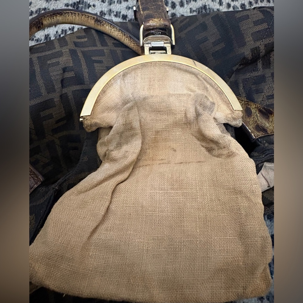 Fendi Brown Zucca Spy Bag VINTAGE AND RARE 💯 Authentic - Picture 9 of 12